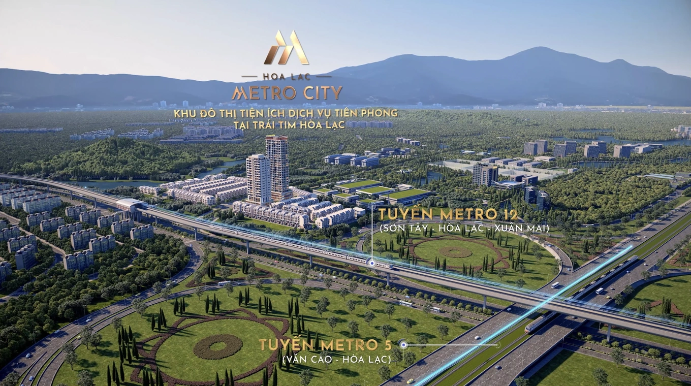 Hòa Lạc Metro City, giao điểm của 2 tuyến Metro 5 và Metro 12