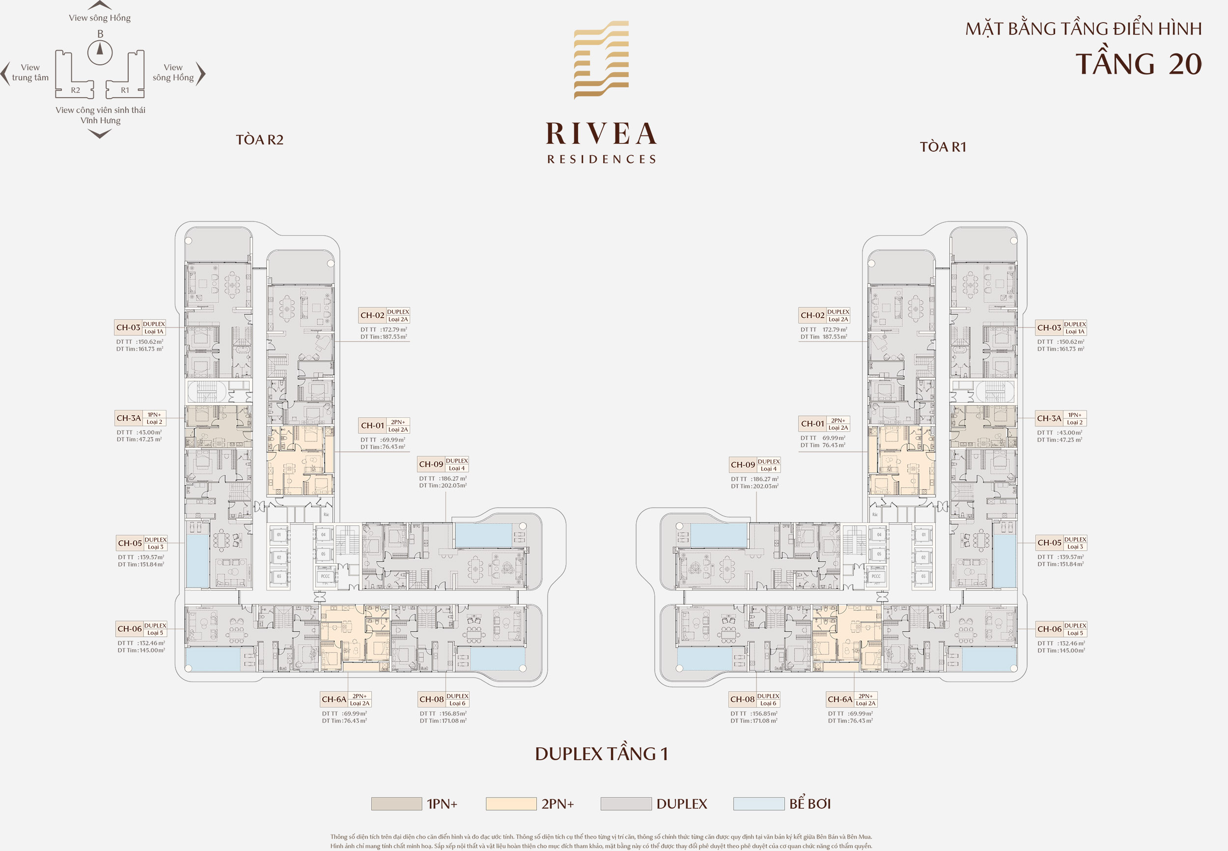 Mặt bằng Rivea Hà Nội - Rivea Residences Tầng 20