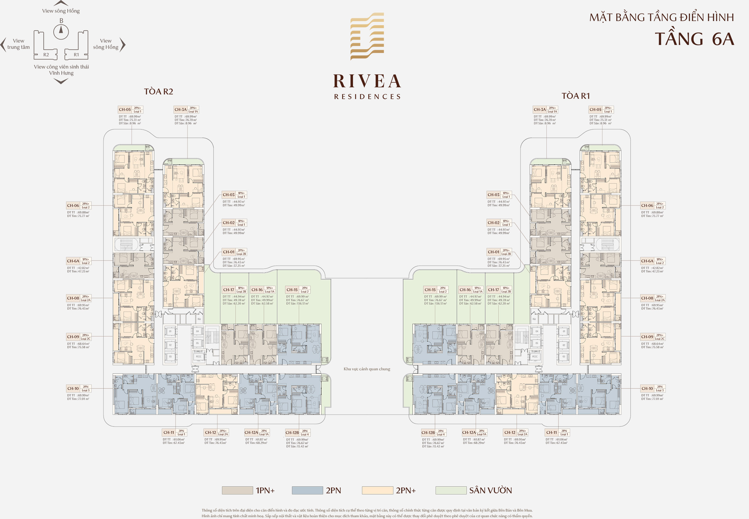 Mặt bằng Rivea Hà Nội - Rivea Residences Tầng 6A