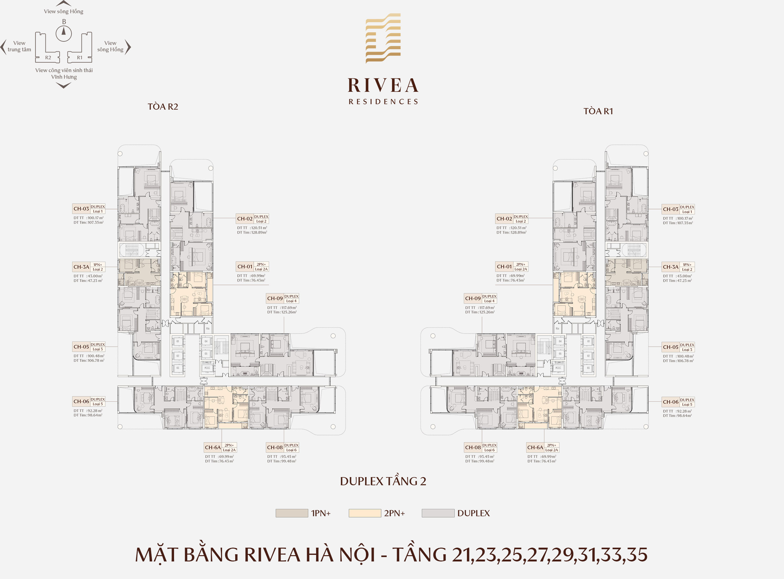 Mặt bằng dự án Rivea Hà Nội