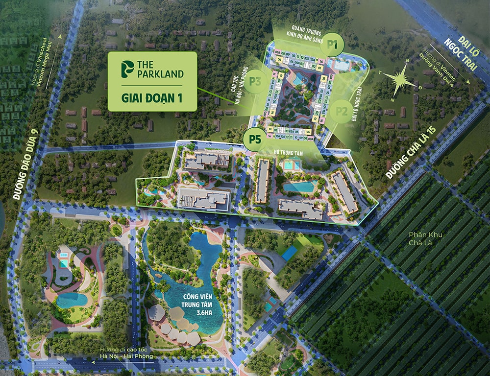 Mặt bằng tổng thể The Parkland