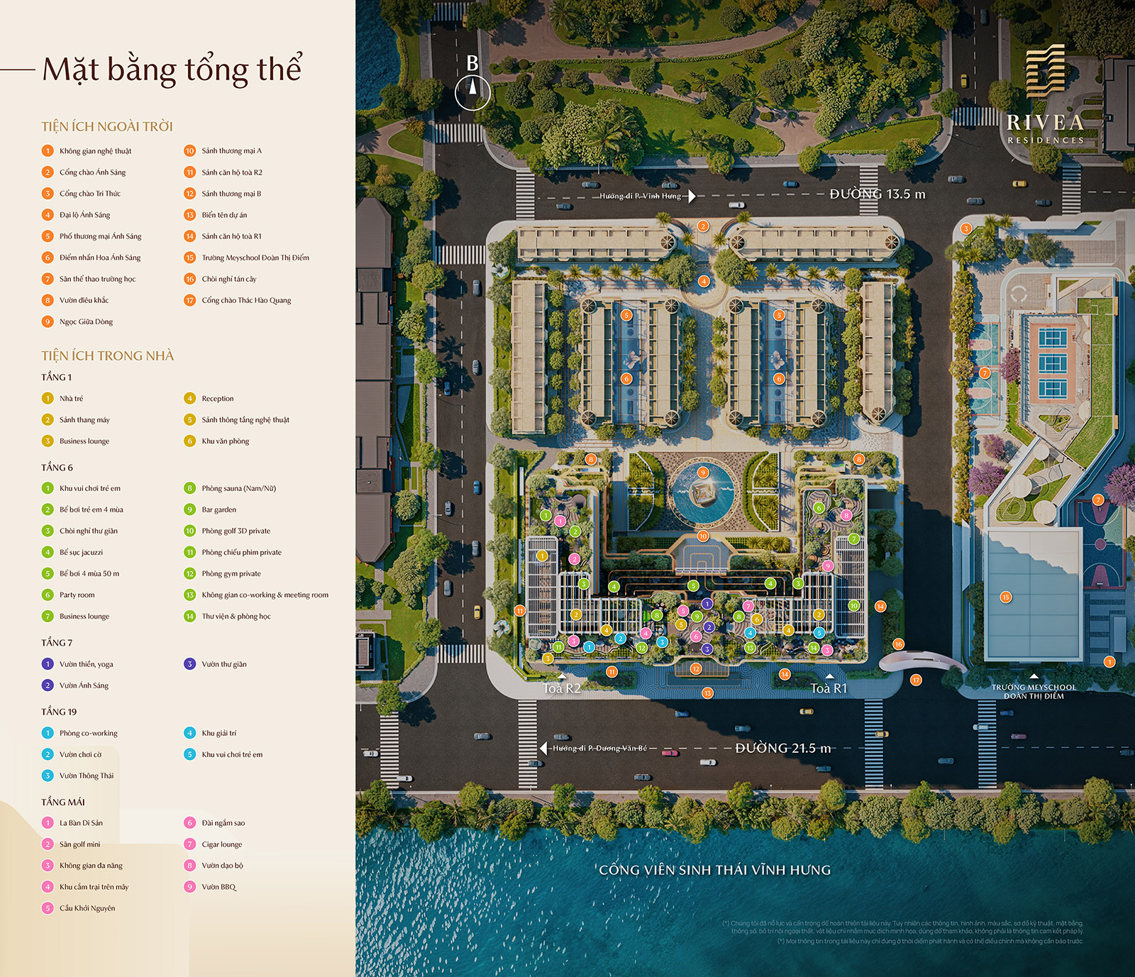 Mặt bằng tiện ích Rivea Hà Nội
