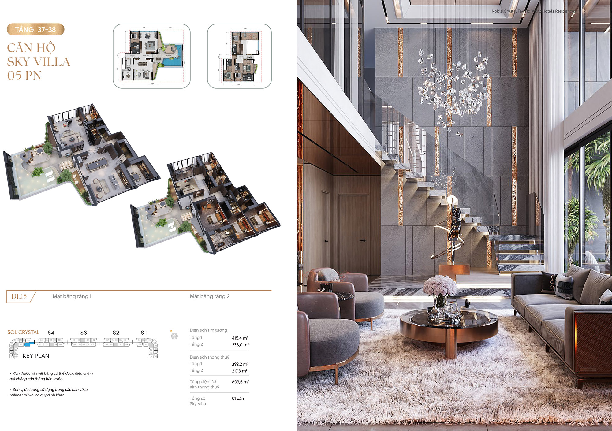 Penthouse Độc bản Noble Crystal Tây Hồ