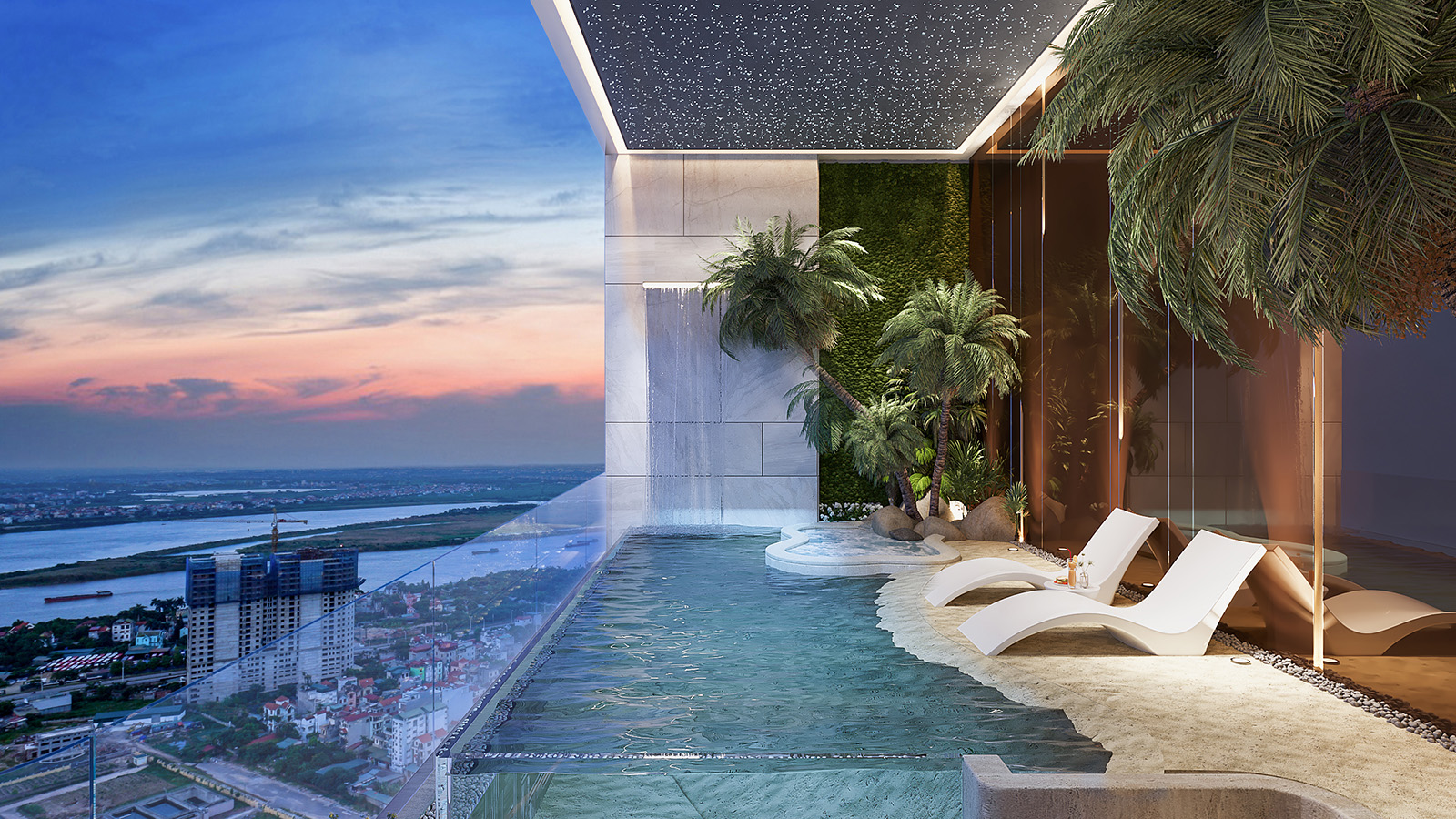 Bể bơi Sky Villa Noble Crystal Tây Hồ