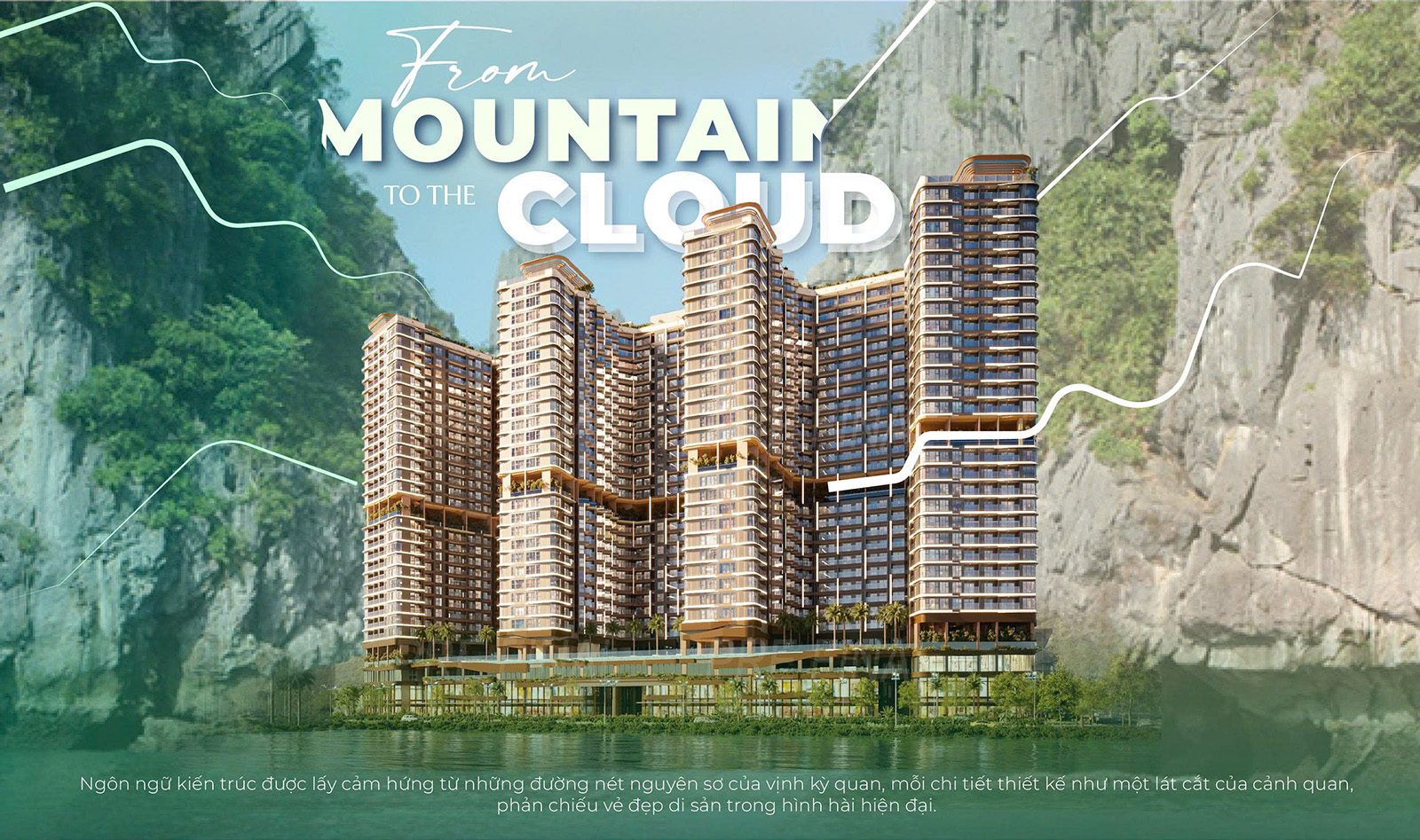 Thiết kế kiến trúc Imperia Holiday Hạ Long được lấy cảm hứng từ những đường nét nguyên sơ của vịnh kỳ quan