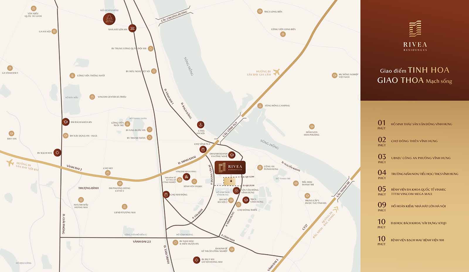 Vị trí, kết nối Rivea Hà Nội